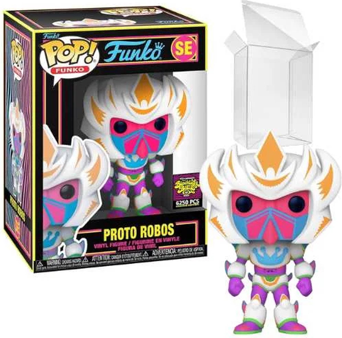   Pop! Proto Robos LE 6250 Black Light SDCC 2022 Fundays Box of Fun [7.5/10]